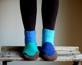 Women Slippers, Wool House Shoes, women size 6.5, 8, 9.5, Beautiful Day