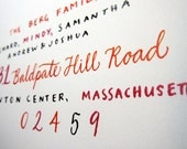 Free Flowing Calligraphy for Addressing Envelopes