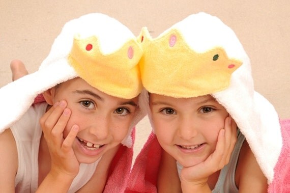 Personalized Yikes Twins Princess hooded towel
