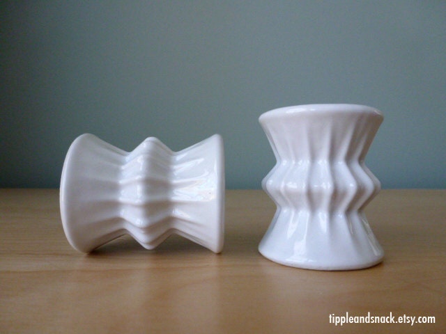 Mid-Century Modern West German Geometric Candle Holders
