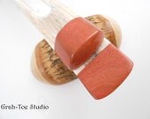 Antler Hair Forks Pink Ivory  Wood Cap Grahtoe Handmade