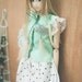 jiajiadoll -green rains and clouds shirts for Momoko or Misaki or Blythe