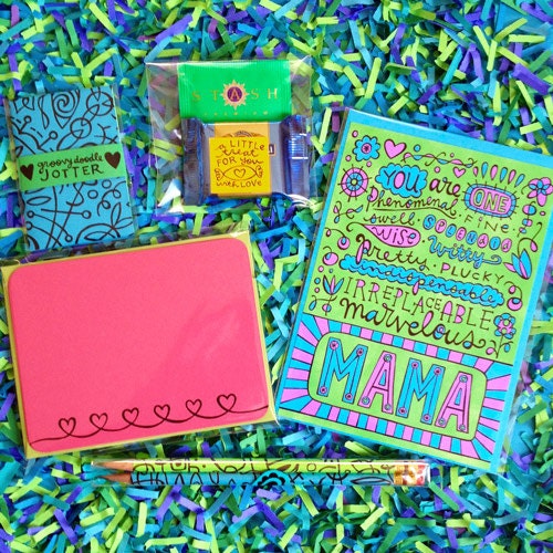 The Mama Box (a goodie box stuffed with color and Artsyville love)