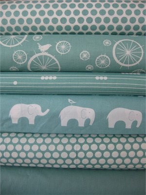 ORGANIC aqua custom crib sheet- pick your fabric- made to order