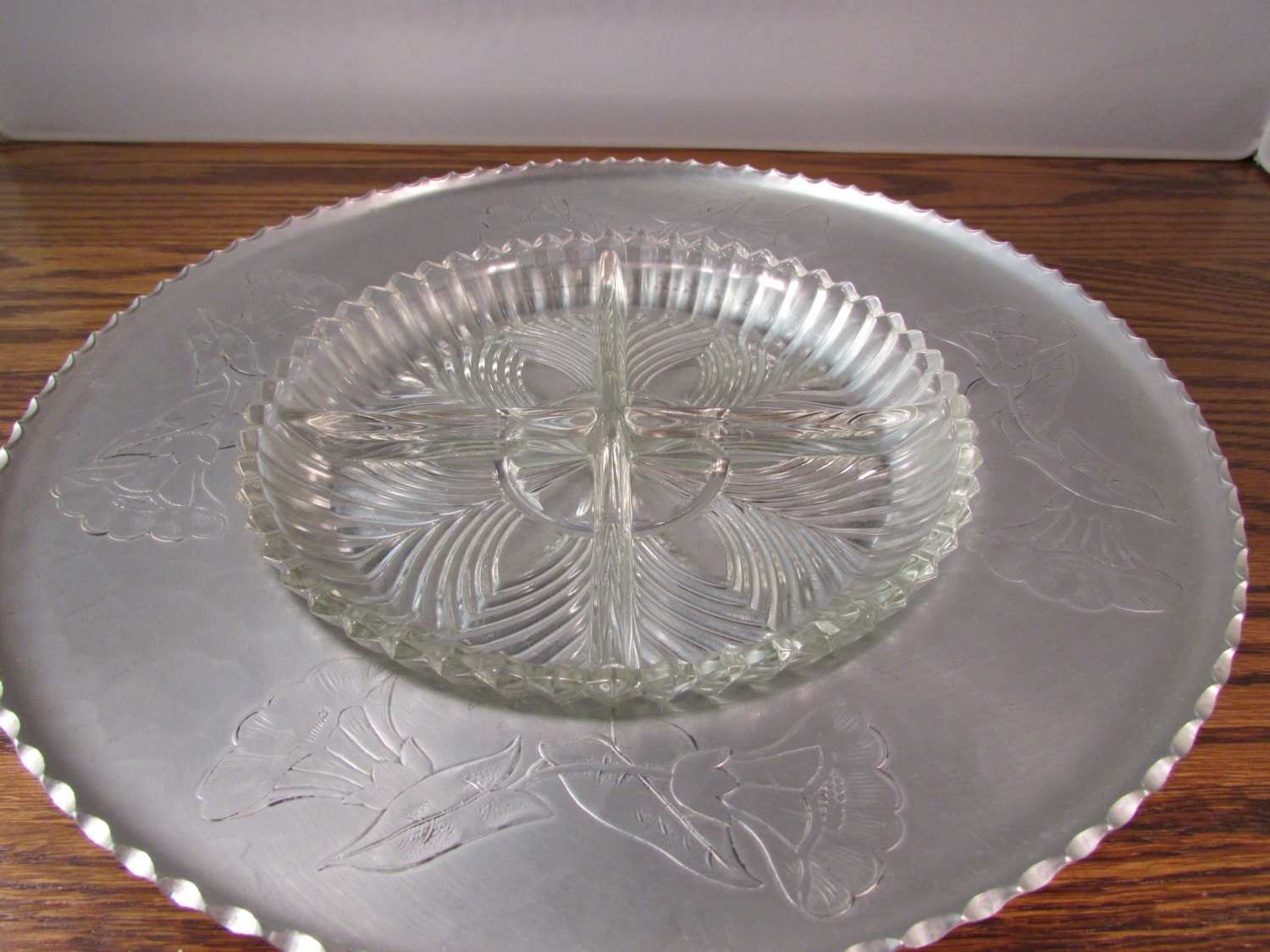 Vintage Farberware Serving Tray Wrought by LadyRoseTreasures