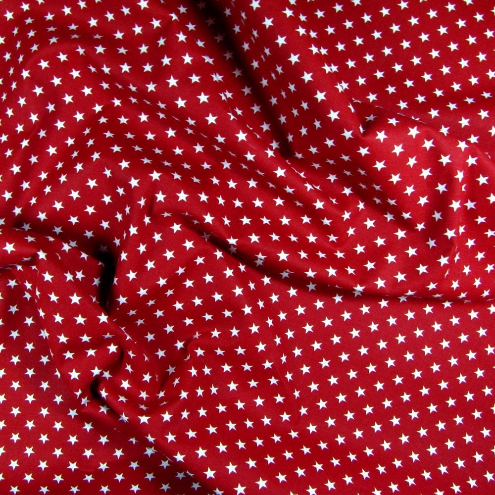 Galaxy Patriotic Stars Red Fabric