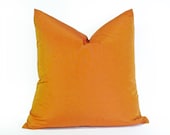 Orange Accent Pillow, Contemporary Throw Pillow Covers, Modern, Cushion Covers, NEW Spring Glam, Iridescent Solid Orange 18x18