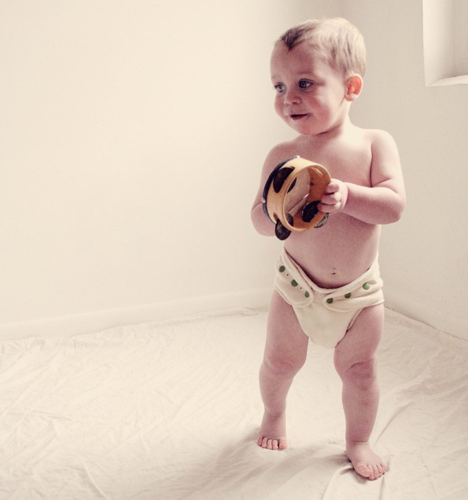 Fitted Cloth Diaper / Heavy Duty Organic Hemp diaper / 2 full layers of hemp  / night time