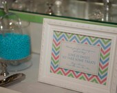 CHEVRON Printable Party Welcome / Dessert Table Sign Il_170x135