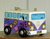Cool Purple VW Bird House Hippy Van, Environmentally Friendly, Hand Made, Hand Painted for the Wild Birds