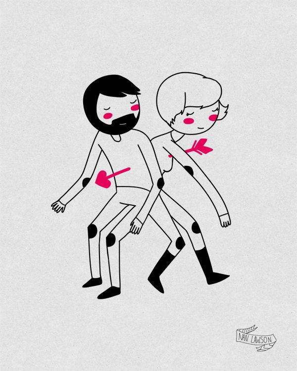 Caught You - 5 x 7 Illustration Print