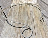 Hammered, Asymmetrical, Argentium Sterling Silver Neck Ring