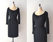 Ceil Chapman 1960s dress / 60s cocktail dress / little black dress