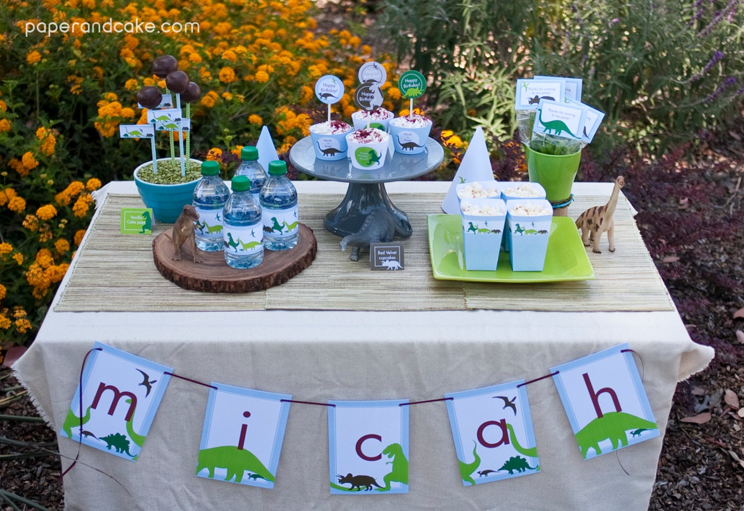 Dinosaur Dig Birthday PRINTABLE Party Collection - You Customize EDITABLE TEXT Instant Download