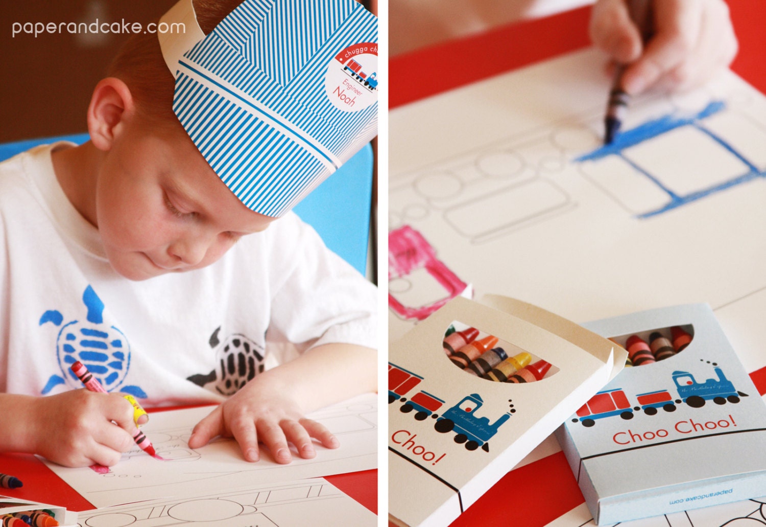 Train Birthday PRINTABLE Party Collection - You Customize EDITABLE TEXT Instant Download