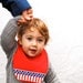 Americana Baby Bib with Vintage Flag Trim and Organic Flannel - Red White and Blue Feeding Drooling Bib - For Eco Friendly Modern Kids
