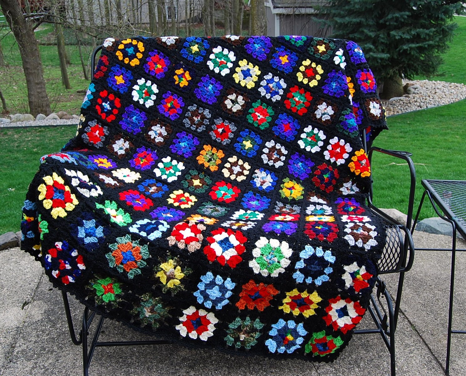 Vintage Granny Square Afghan