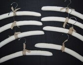 Vintage Shabby Chic Cotton Hangers.....Eight