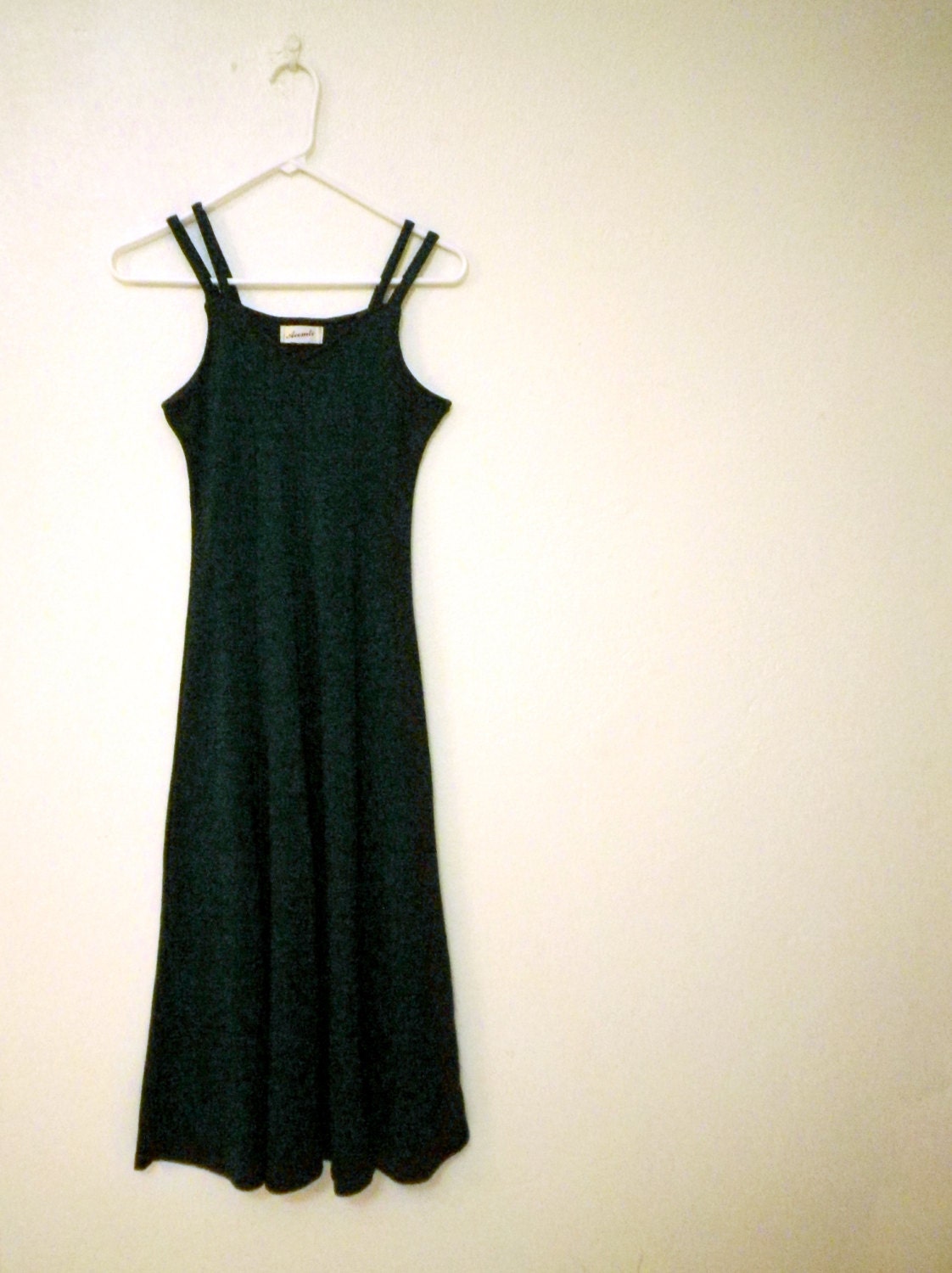 Vintage 90's emerald double-strap maxi dress