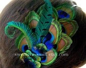 Peacock Headband - MEZZANINE - Luxe Peacock and Pheasant - Choose Headband or Fascinator Clip