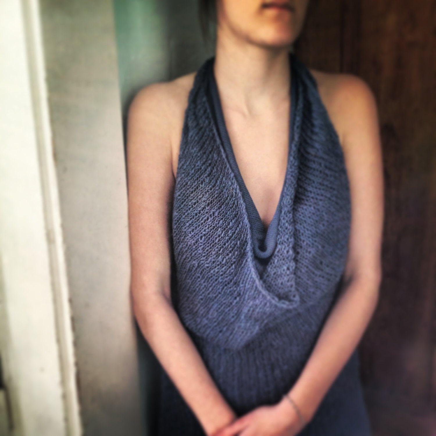 The Noho Cotton Slub Cowl Maxi Dress