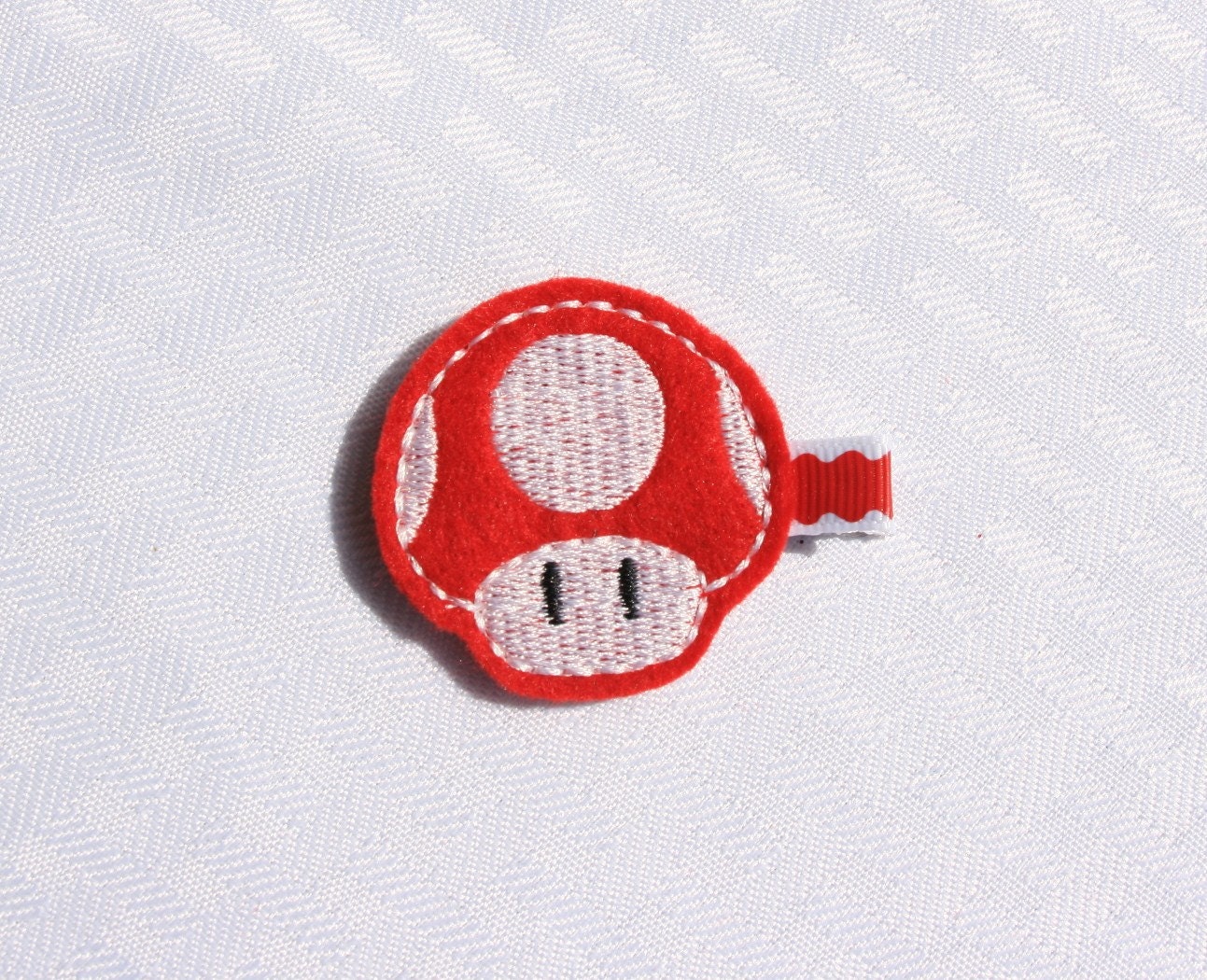 Mighty Mushroon Clippie, Mario Inspired Hair Clip