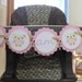 Girl Owl I am one Birthday Party Banner
