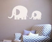 Large Elephants Wall Decal Sticker - Set of 2