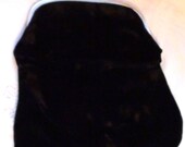 Vintage Black Velvet Fold-over Evening Bag/Purse/Clutch Nice and Clean Inside from 1950's Mourning Bag