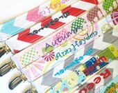 SALE SALE SALE Pacifier Clip Set - Any Two Personalized Pacifier Clips - Universal ( ribbon loop) or Snap - GumDrop Soothie Mam Avent