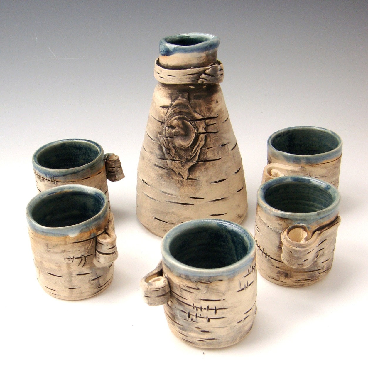 Sake Set in Lake Superior Blue
