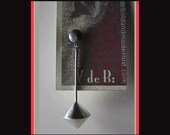 Space Age Geometry, Long Modernist Sterling Silver Dangle Earrings,Vintage Jewelry,Women