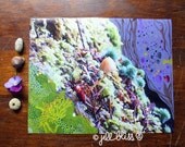 Moss Dweller, 11" x 14" original mixed media artwork on paper