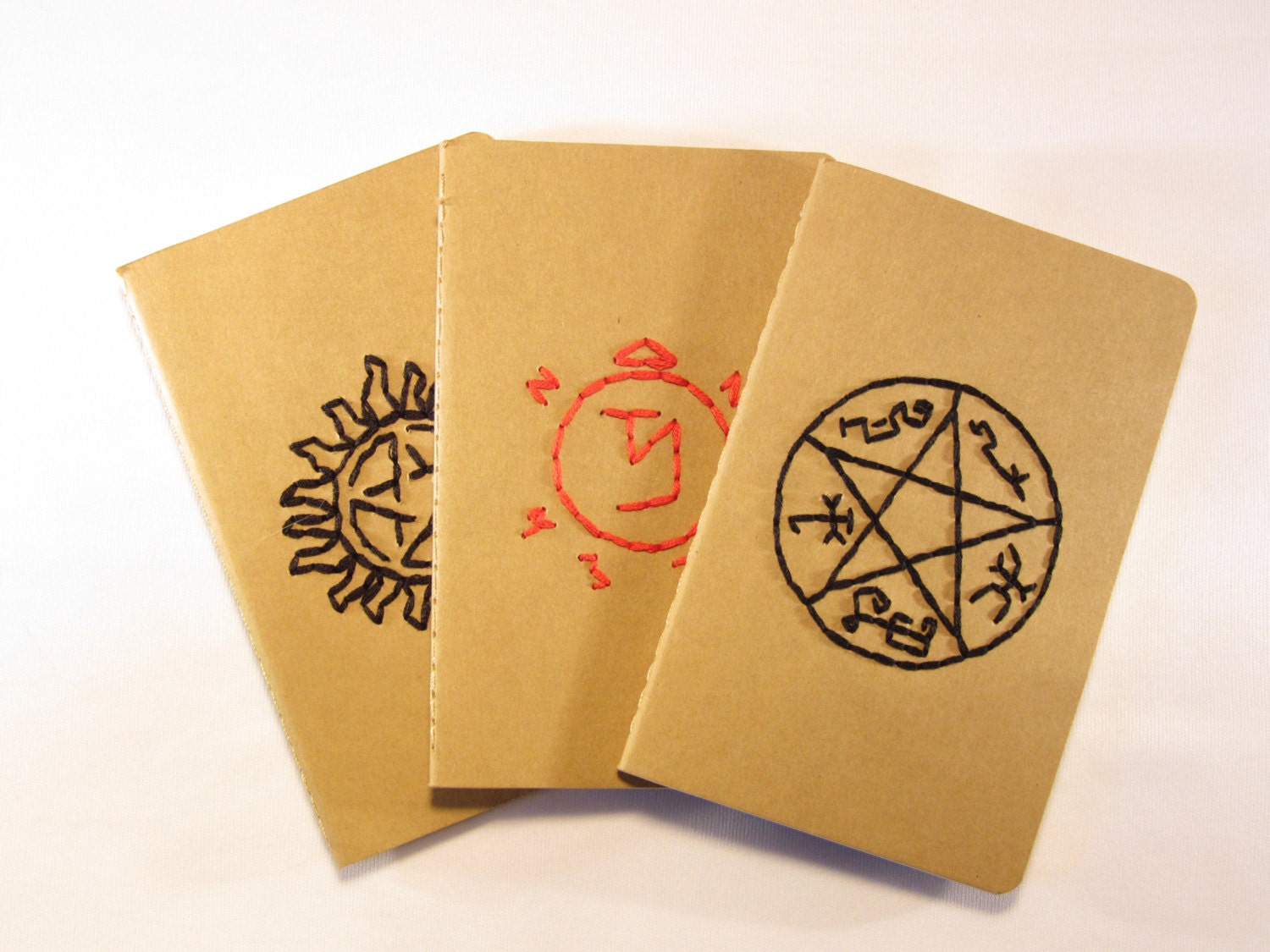 Supernatural Hand Embroidered Moleskine Notebook Pack