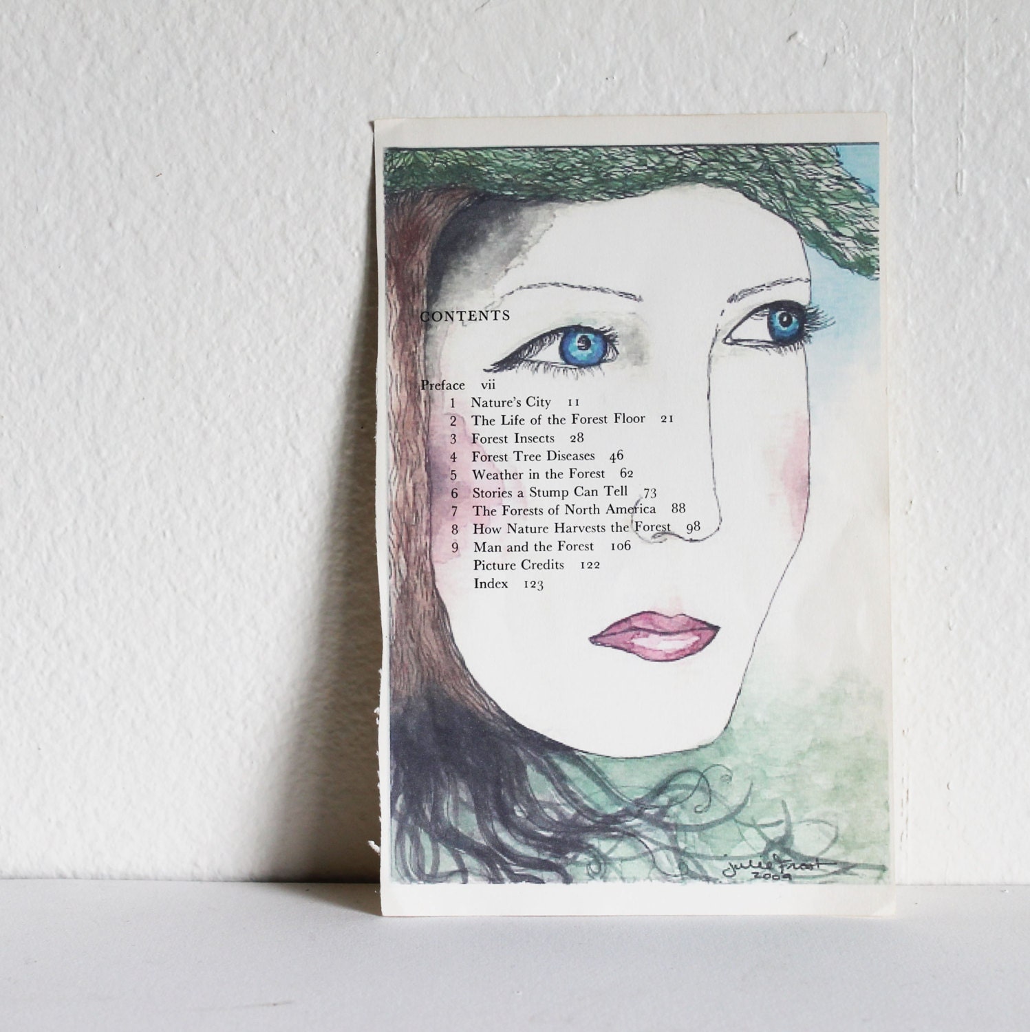 portrait of a tree girl by Julie Tillman - print of my original painting