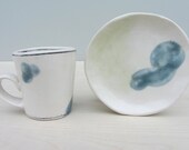 Espresso Cup and Saucer Porcelain Handmade