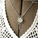 Typewriter Key Jewelry - Cream SHIFT LOCK Necklace. Vintage Typewriter Key Necklace. Antique Silver Skeleton Key Charm. Upcycled Jewelry.