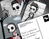 I will send a postcard for you original art by Lupe Flores