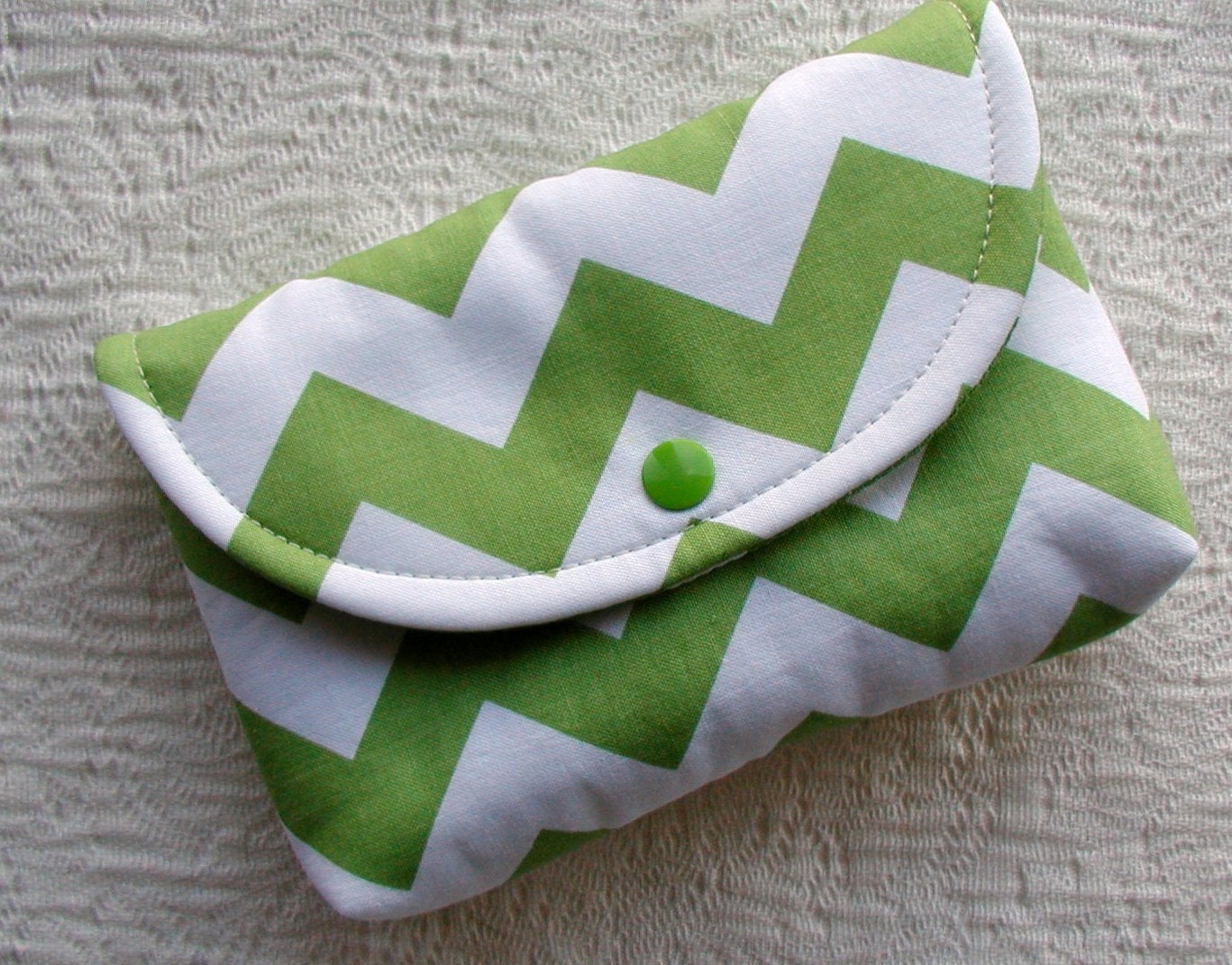 Large Snap Pouch ...Chevron Pouch.. You Choose Your Own Color