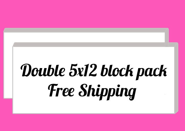 Double 5x12 block pack. Free shipping.