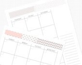 Printable Planner Agenda (pewter / blush)