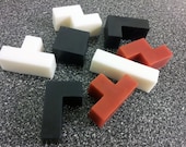 SOAP for Mom, Kids and Gamers, Tetris Set of 8 Pieces, Raspberry Porter Scented