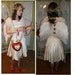 Womens Valentine Cupid angel costume mascot OOAK  7 pc ensemble vintage dress, wings, quiver, bow...