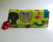 Big multi pocket wallet - Owl