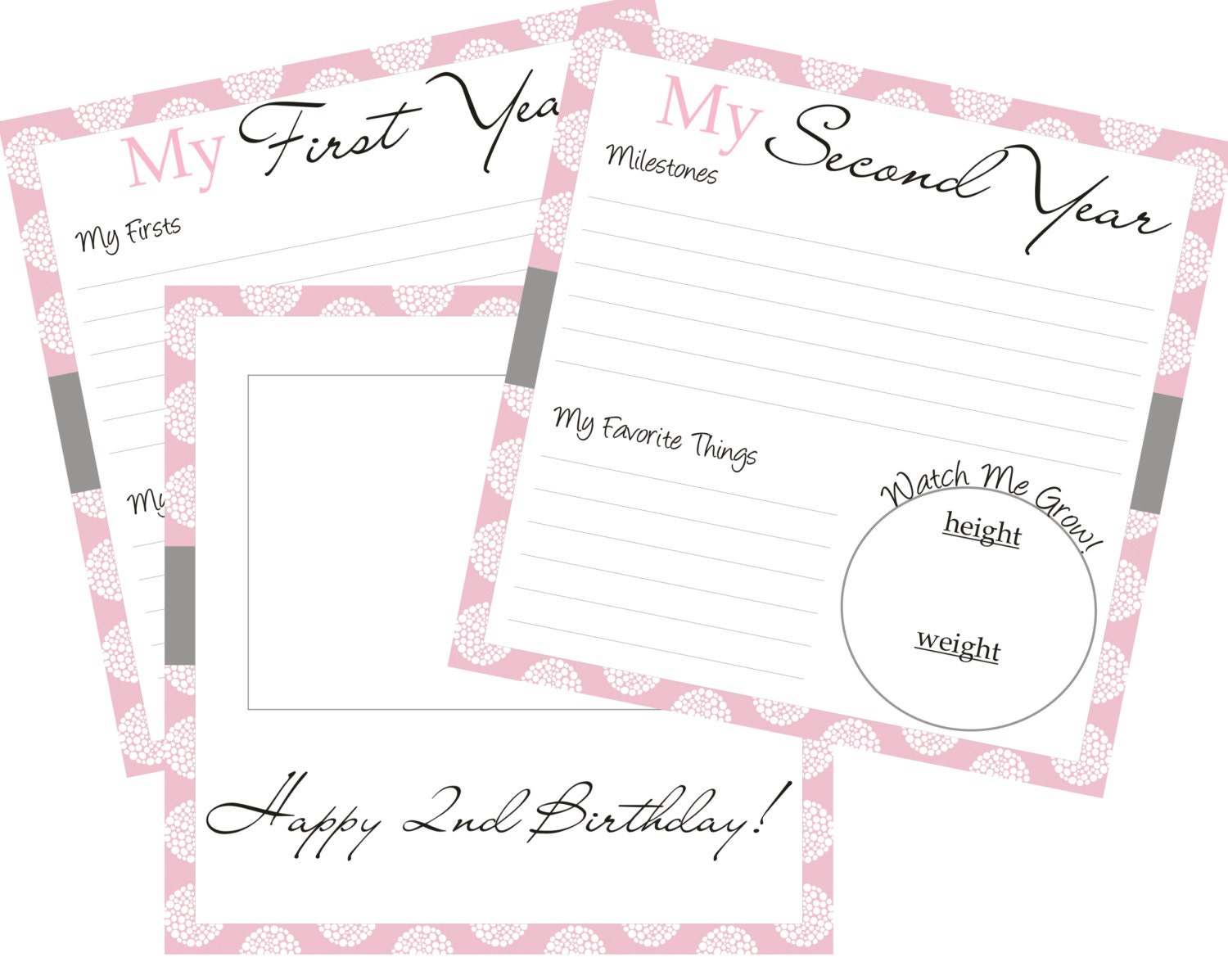Toddler page pack for baby book
