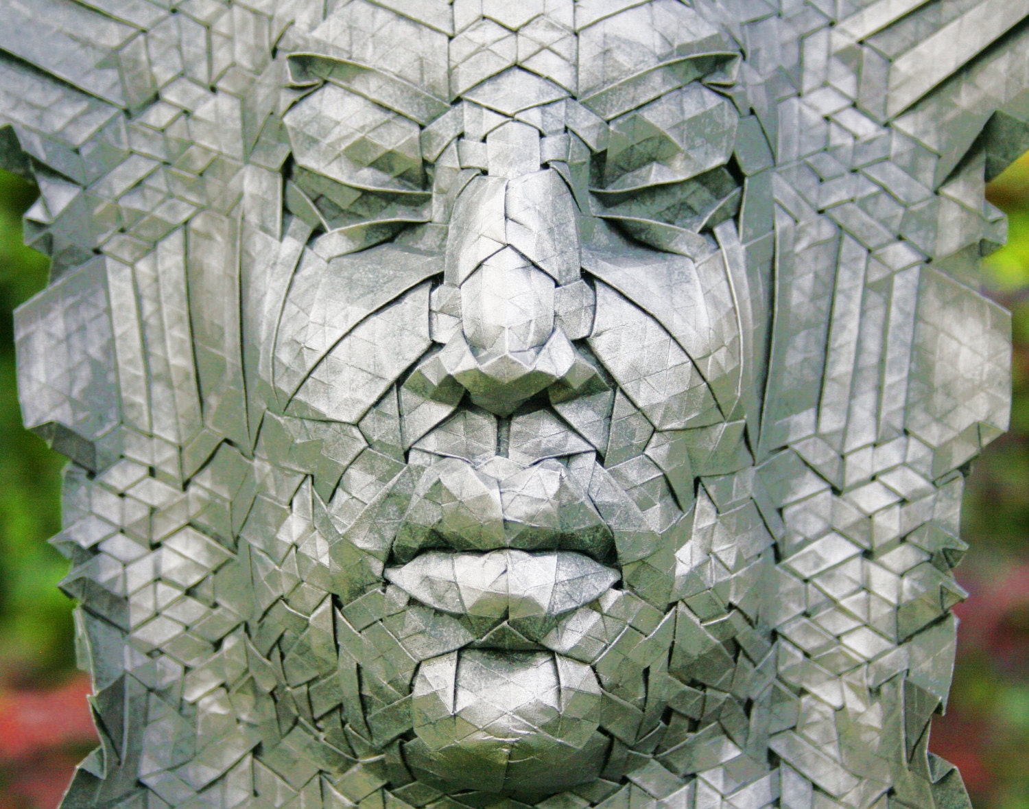 The Warrior - Origami sculpture mask