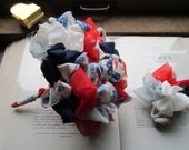 Vintage Fabric Flower Bouquet, Bridesmaid Bouquet, Accessory Bouquet,  Flower Girl, Wedding Bouquet,