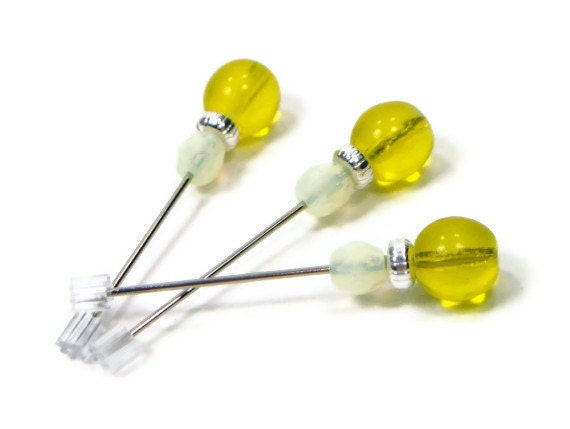 Counting Pins, Marking Pins, Cross Stitch, Needlepoint, Hardanger, Sunshine Yellow, DIY Crafts, TJBdesigns