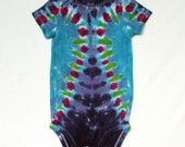 Children Baby Onesie 18 month Tie Dye Red Orange Yellow Lime Green Purple Lilac Short Sleeve AnnThenBaby