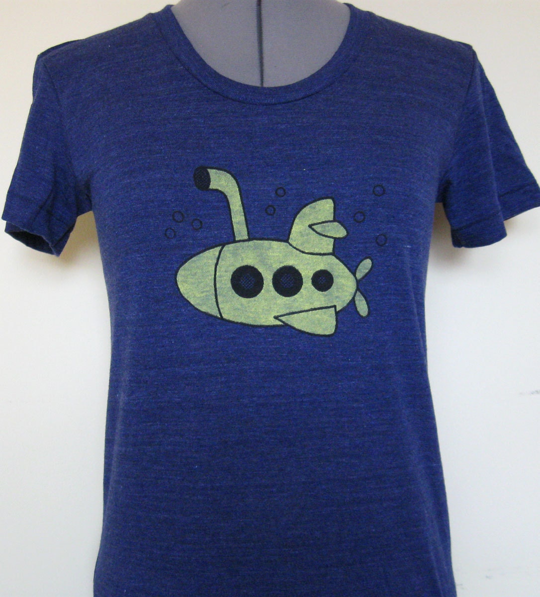 Yellow Submarine Women's T Shirt in Indigo